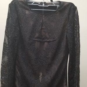 BCBG MaxAzria black lace top , XS